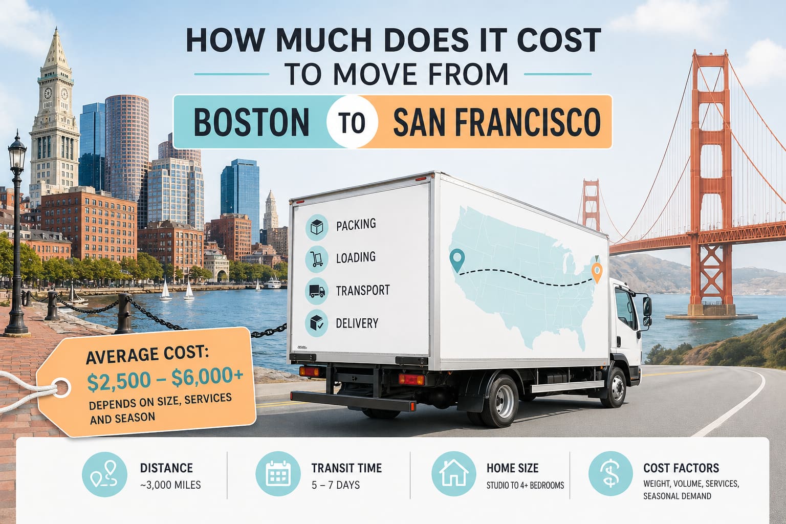 How much does it cost to move from Boston to San Francisco