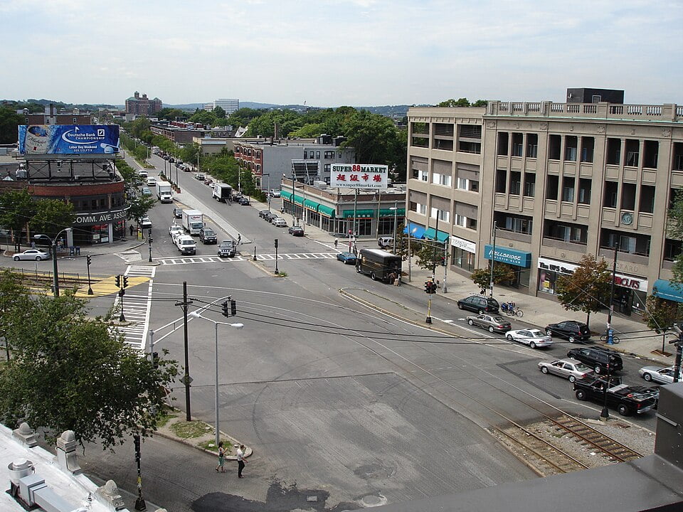 Packard&rsquo;s Corner in Allston with the Green Line B branch