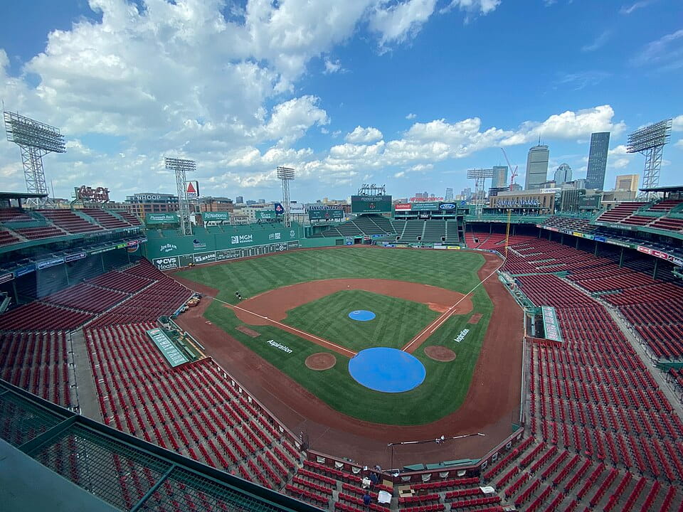 Fenway Park in the Fenway-Kenmore neighborhood of Boston